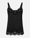 Dolce & Gabbana Dolce&gabbana Lace Trim Camisole In Black