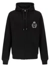 Dolce & Gabbana Hooded Sweater With Pockets And Ribbed Details In Black