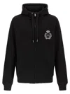 Dolce & Gabbana Hooded Sweater With Pockets And Ribbed Details In Black