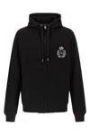 Dolce & Gabbana Hooded Sweater With Pockets And Ribbed Details In Black