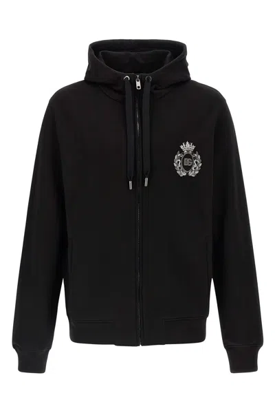 DOLCE & GABBANA HERALDIC PATCH HOODIE