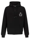 Dolce & Gabbana Hooded Sweater With Pockets And Ribbed Details In Black