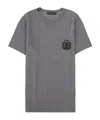 Dolce & Gabbana Crewneck T-shirt With Logo-patch In Gray