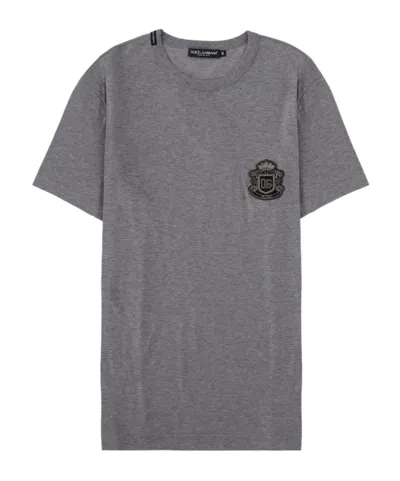 DOLCE & GABBANA DOLCE  GABBANA HERALDIC PATCH SHORT-SLEEVED T-SHIRT