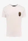 Dolce & Gabbana White Heraldic Patch Cotton T-shirt In White