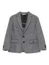 Dolce & Gabbana Herringbone Blazer In Gray