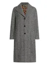 Dolce & Gabbana Mantel Mit Fischgrätenmuster In Gray