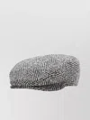 Dolce & Gabbana Shetland Chevron Flat Cap Accessories In Gray