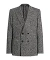 Dolce & Gabbana Portofino Double-breasted Jacket With Chevron Pattern In Gray