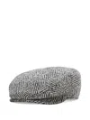 Dolce & Gabbana Shetland Chevron Flat Cap Accessories In Gray