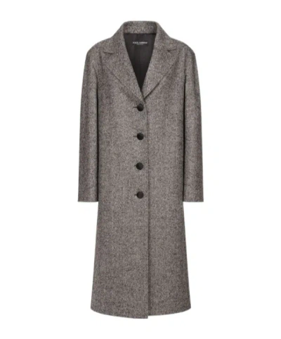 DOLCE & GABBANA DOLCE  GABBANA BUTTONED STRAIGHT HEM COAT