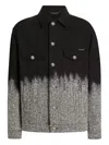 Dolce & Gabbana Herringbone-pattern Denim Jacket In Black
