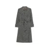 Dolce & Gabbana Herringbone-pattern Belted Single-breasted Coat In Black