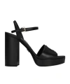 Dolce & Gabbana Ankle Strap Block Heel Sandals In Black