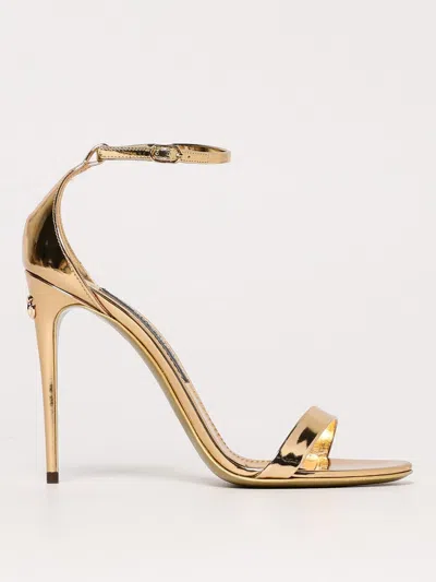 DOLCE & GABBANA HEELED SANDALS DOLCE & GABBANA WOMAN COLOR GOLD,G49505047