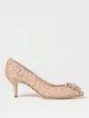 Dolce & Gabbana Rainbow Lace 60mm Brooch-detail Pumps In 粉色
