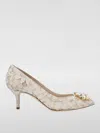 Dolce & Gabbana Bellucci Embellished Lace Pumps In White