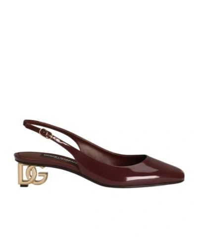 DOLCE & GABBANA DOLCE  GABBANA SQUARE TOE SLINGBACK PUMPS