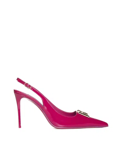 Dolce & Gabbana Pointed Patent Stiletto Pumps With 90-mm Heel In Ciclamino