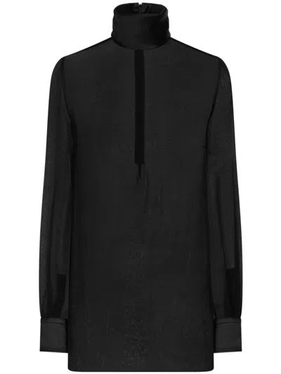 DOLCE & GABBANA HIGH-NECK BLOUSE