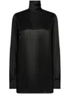 Dolce & Gabbana Turtleneck Long Sleeve Blouse In Schwarz