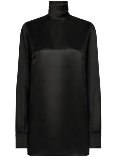 DOLCE & GABBANA HIGH-NECK BLOUSE
