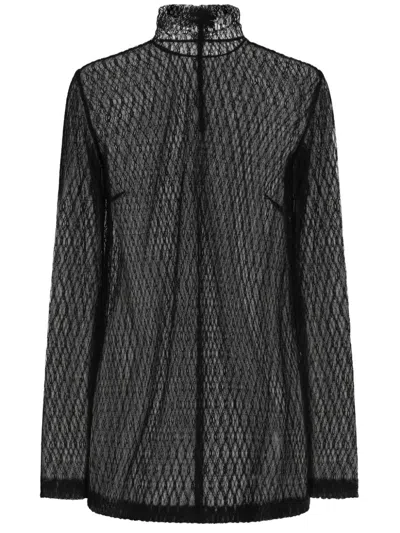 DOLCE & GABBANA HIGH-NECK BLOUSE