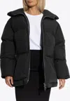 Dolce & Gabbana Logo Plate Down Jacket In Black