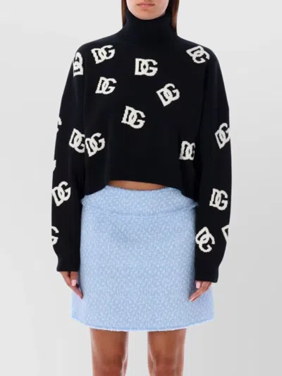 DOLCE & GABBANA HIGH NECK INTARSIA DG