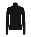 Dolce & Gabbana Cashmere And Silk Turtleneck Sweater In Black