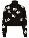 Dolce & Gabbana Intarsia Knit Logo Jumper In Nero