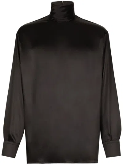 DOLCE & GABBANA HIGH-NECK SHIRT