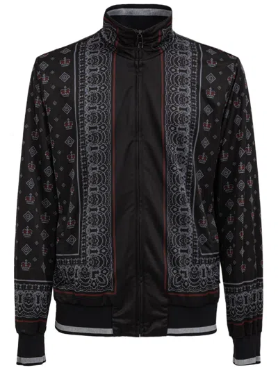 Dolce & Gabbana High Neck Sweatshirt With Baroque Print