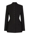 Dolce & Gabbana Long Single-breasted Wool Cady Dolce-fit Jacket In Black