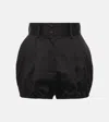 DOLCE & GABBANA HIGH-RISE COTTON-BLEND GABARDINE SHORTS