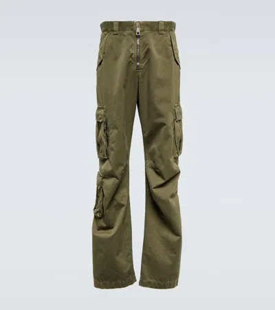 Dolce & Gabbana High-rise Cotton Cargo Pants In Green