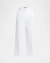 Dolce & Gabbana High-rise Cotton Gabardine Wide-leg Crop Pants