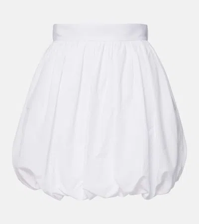 Dolce & Gabbana High-rise Cotton Poplin Miniskirt In Bianco Ottico