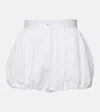 Dolce & Gabbana High-rise Cotton Poplin Shorts In Bianco Ottico