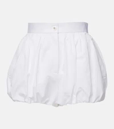 Dolce & Gabbana High-rise Cotton Poplin Shorts In Bianco Ottico