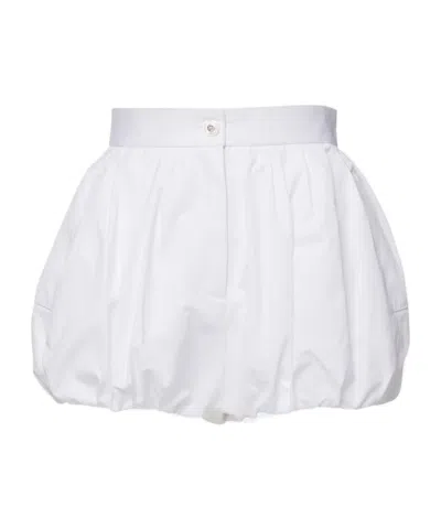 Dolce & Gabbana High-rise Cotton Poplin Shorts In White
