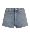 Dolce & Gabbana High-rise Denim Shorts In Gray