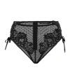 Dolce & Gabbana High-waisted Lace Briefs In Black