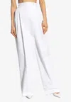 Dolce & Gabbana High-rise Pleated Flared Pants In White