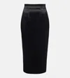 Dolce & Gabbana High-rise Satin Pencil Skirt In Black
