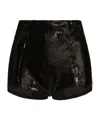 Dolce & Gabbana High-waisted Sequined Briefs In Black