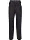Dolce & Gabbana `flower Power` 5-pocket Jeans In Black