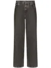 Dolce & Gabbana Denim Trousers With Belt Loops In Grey