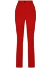 Dolce & Gabbana High-rise Straight Trousers In Red