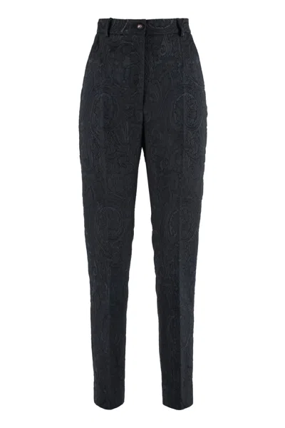 Dolce & Gabbana High-rise Trousers In Nero